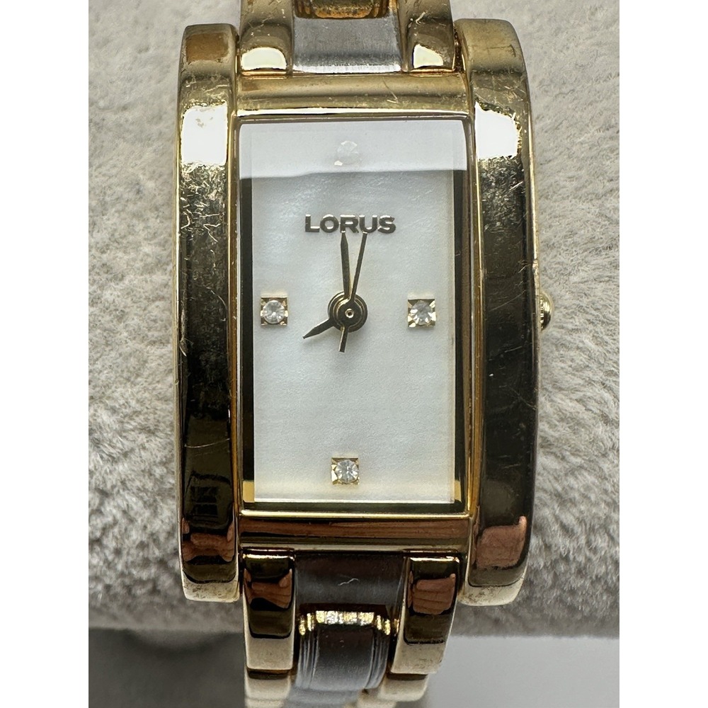 Lorus LR2113 New Battery‎ Ladies Tank MOP Watch 17MM 6" S53